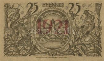 Német Birodalom/Weimari Köztársaság/ Oberammergau 1921. 25Pf + 50Pf + 75Pf 3klf db, teljes sor T:I