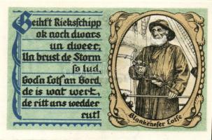 Német Birodalom/Weimari Köztársaság/ Blankenese 1921. 20Pf(2x) + 50Pf 3klf db, teljes sor T:I