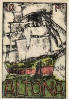 Német Birodalom/Weimari Köztársaság/ Altona 1921. 20Pf + 30Pf + 40Pf + 60Pf + 70Pf + 80Pf 6klf db, teljes sor T:I