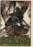 Német Birodalom/Weimari Köztársaság/ Altona 1921. 20Pf + 30Pf + 40Pf + 60Pf + 70Pf + 80Pf 6klf db, t...