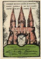 Német Birodalom/Weimari Köztársaság/ Altona 1921. 20Pf + 30Pf + 40Pf + 60Pf + 70Pf + 80Pf 6klf db, t...