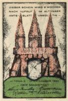 Német Birodalom/Weimari Köztársaság/ Altona 1921. 20Pf + 30Pf + 40Pf + 60Pf + 70Pf + 80Pf 6klf db, t...