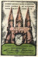Német Birodalom/Weimari Köztársaság/ Altona 1921. 20Pf + 30Pf + 40Pf + 60Pf + 70Pf + 80Pf 6klf db, t...