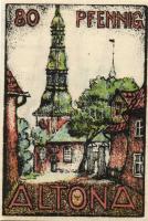 Német Birodalom/Weimari Köztársaság/ Altona 1921. 20Pf + 30Pf + 40Pf + 60Pf + 70Pf + 80Pf 6klf db, t...