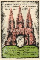 Német Birodalom/Weimari Köztársaság/ Altona 1921. 20Pf + 30Pf + 40Pf + 60Pf + 70Pf + 80Pf 6klf db, t...