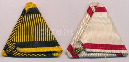 1873-1908. "Hadiérem és Katonai Jubileumi Kereszt" kitüntetésének eredeti mellszalagja újs...