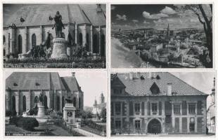 Kolozsvár, Cluj - 4 db régi városképes lap / 4 pre-1945 town-view postcards