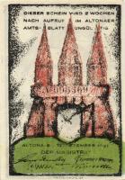 Német Birodalom/Weimari Köztársaság/ Altona 1921. 20Pf + 30Pf + 40Pf + 60Pf + 70Pf + 80Pf 6klf db, t...