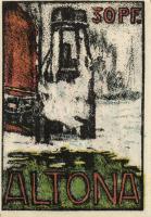 Német Birodalom/Weimari Köztársaság/ Altona 1921. 20Pf + 30Pf + 40Pf + 60Pf + 70Pf + 80Pf 6klf db, t...