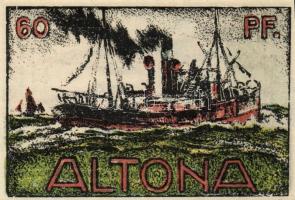 Német Birodalom/Weimari Köztársaság/ Altona 1921. 20Pf + 30Pf + 40Pf + 60Pf + 70Pf + 80Pf 6klf db, t...