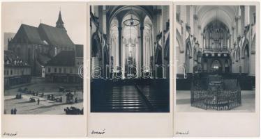 Brassó, Kronstadt, Brasov - 3 db régi városképes fotólap / 3 pre-1945 town-view photo postcards (Atelier O. Netoliczka)