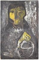 Jelzés nélkül: Portré Olaj, farost, 70×50 cm