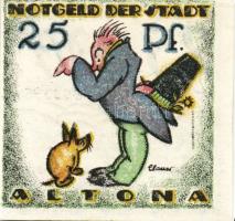 Német Birodalom/Weimari Köztársaság/ Altona 1921. 25Pf(2x) + 50Pf(2x) + 75Pf(2x) 6klf db, teljes sor...