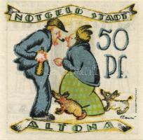 Német Birodalom/Weimari Köztársaság/ Altona 1921. 25Pf(2x) + 50Pf(2x) + 75Pf(2x) 6klf db, teljes sor...