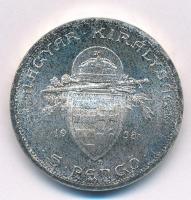 1938. 5P Ag "Szent István" T:1- patina Adamo P8.1