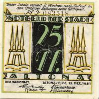 Német Birodalom/Weimari Köztársaság/ Altona 1921. 25Pf(2x) + 50Pf(2x) + 75Pf(2x) 6klf db, teljes sor...