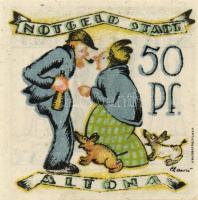 Német Birodalom/Weimari Köztársaság/ Altona 1921. 25Pf(2x) + 50Pf(2x) + 75Pf(2x) 6klf db, teljes sor...