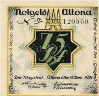 Német Birodalom/Weimari Köztársaság/ Altona 1921. 25Pf(2x) + 50Pf(2x) + 75Pf(2x) 6klf db, teljes sor...