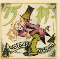 Német Birodalom/Weimari Köztársaság/ Altona 1921. 25Pf(2x) + 50Pf(2x) + 75Pf(2x) 6klf db, teljes sor...