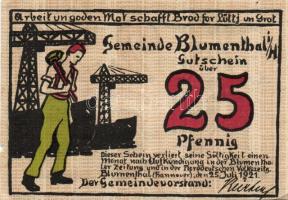 Német Birodalom/Weimari Köztársaság/ Blumenthal 1921. 25Pf + 50Pf + 75Pf 3klf db, teljes sor T:I-