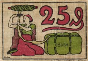 Német Birodalom/Weimari Köztársaság/ Blumenthal 1921. 25Pf + 50Pf + 75Pf 3klf db, teljes sor T:I-