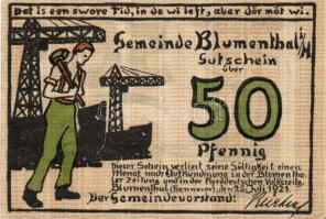 Német Birodalom/Weimari Köztársaság/ Blumenthal 1921. 25Pf + 50Pf + 75Pf 3klf db, teljes sor T:I-