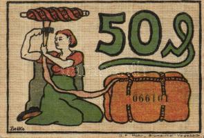 Német Birodalom/Weimari Köztársaság/ Blumenthal 1921. 25Pf + 50Pf + 75Pf 3klf db, teljes sor T:I-