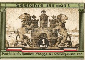 Német Birodalom/Weimari Köztársaság/ Hamburg 1921. 50Pf + 75Pf + 1M 3klf db, teljes sor T:I