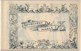 Karácsony - 10 lapos művészi képeslapfüzet Márton Lajos grafikáival / Christmas greeting art postcar...