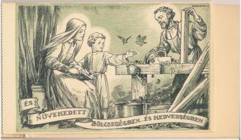 Karácsony - 10 lapos művészi képeslapfüzet Márton Lajos grafikáival / Christmas greeting art postcar...