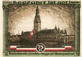 Német Birodalom/Weimari Köztársaság/ Hamburg 1921. 50Pf + 75Pf + 1M 3klf db, teljes sor T:I