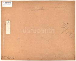 Meggyes László (1928-2003): Házak vízparton (Tisza Szolnoknál?). Olaj, farost jelzett, hátoldalán Ké...