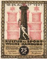 Német Birodalom/Weimari Köztársaság/ Hamburg 1921. 50Pf + 75Pf + 1M 3klf db, teljes sor T:I