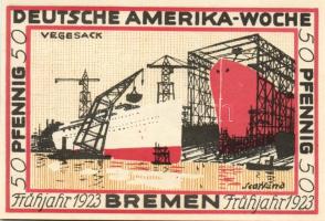Német Birodalom/Weimari Köztársaság/ Bremen 1923. 25Pf(2x) + 50Pf(2x) + 75Pf(2x) + 100Pf(2x) 8klf db...