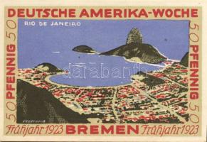 Német Birodalom/Weimari Köztársaság/ Bremen 1923. 25Pf(2x) + 50Pf(2x) + 75Pf(2x) + 100Pf(2x) 8klf db...