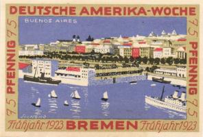 Német Birodalom/Weimari Köztársaság/ Bremen 1923. 25Pf(2x) + 50Pf(2x) + 75Pf(2x) + 100Pf(2x) 8klf db...