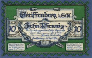 Német Birodalom/Weimari Köztársaság/ Greiffenberg 1920. 10Pf + 25Pf + 50Pf 3klf db, teljes sor T:I