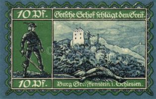 Német Birodalom/Weimari Köztársaság/ Greiffenberg 1920. 10Pf + 25Pf + 50Pf 3klf db, teljes sor T:I