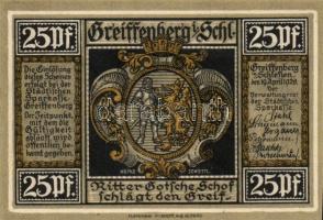 Német Birodalom/Weimari Köztársaság/ Greiffenberg 1920. 10Pf + 25Pf + 50Pf 3klf db, teljes sor T:I