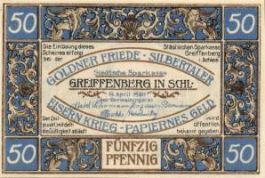 Német Birodalom/Weimari Köztársaság/ Greiffenberg 1920. 10Pf + 25Pf + 50Pf 3klf db, teljes sor T:I