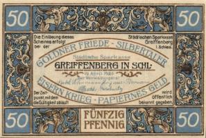 Német Birodalom/Weimari Köztársaság/ Greiffenberg 1920. 10Pf + 25Pf + 50Pf 3klf db, teljes sor T:I