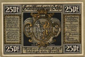 Német Birodalom/Weimari Köztársaság/ Greiffenberg 1920. 10Pf + 25Pf + 50Pf 3klf db, teljes sor T:I