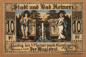Német Birodalom/Weimari Köztársaság/ Reinerz 1921. 10Pf + 25Pf(6x) + 50Pf(6x) 13klf db, teljes sor T...