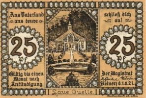 Német Birodalom/Weimari Köztársaság/ Reinerz 1921. 10Pf + 25Pf(6x) + 50Pf(6x) 13klf db, teljes sor T...