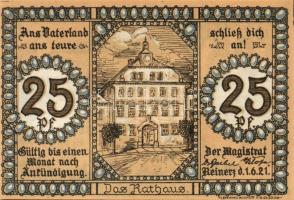 Német Birodalom/Weimari Köztársaság/ Reinerz 1921. 10Pf + 25Pf(6x) + 50Pf(6x) 13klf db, teljes sor T...