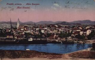 1912 Novi Vinodolski, Novi, Novoga; Hrvatsko primorje / Adria Quarnero / Croatian coast, steamship. Ed. Feitzinger Quarn. Pht. Nr. 227. (EK)