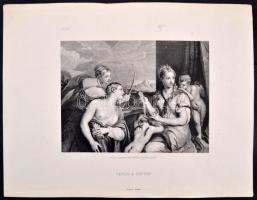 cca 1890-1900 Venus & Cupido fénynyomat, kiadja és készíti: Divald K. Budapest és Eperjes, 32x41...