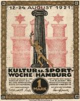 Német Birodalom/Weimari Köztársaság/ Hamburg 1921. 50Pf(ezüst nyomással) + 1M(arany nyomással) 2klf ...