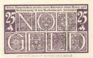 Német Birodalom/Weimari Köztársaság/ Waldenburg 1920. 25Pf(4x) 4klf db, teljes sor T:I