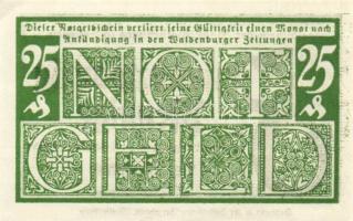 Német Birodalom/Weimari Köztársaság/ Waldenburg 1920. 25Pf(4x) 4klf db, teljes sor T:I